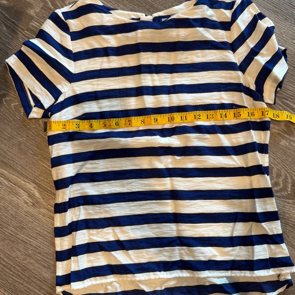 H&M Navy and White Striped Top